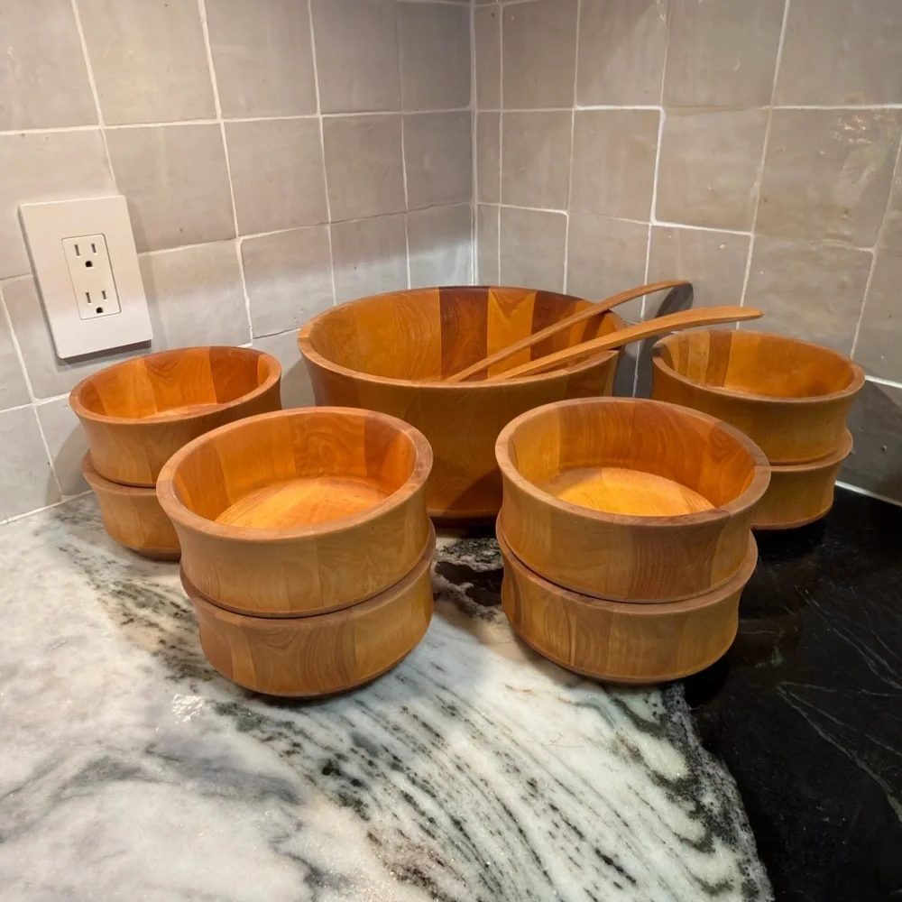 Williams Sonoma Wooden Salad Bowl Set
